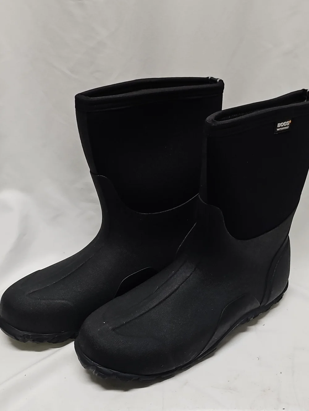 Bogs Men's Black Waterproof Mid-Calf Rain & Snow Boots